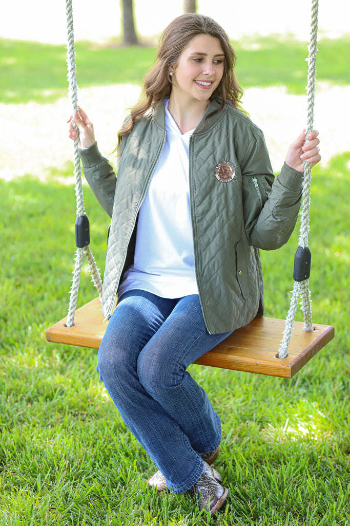 WOMEN'S QUILTED BOSTON FLIGHT JACKET