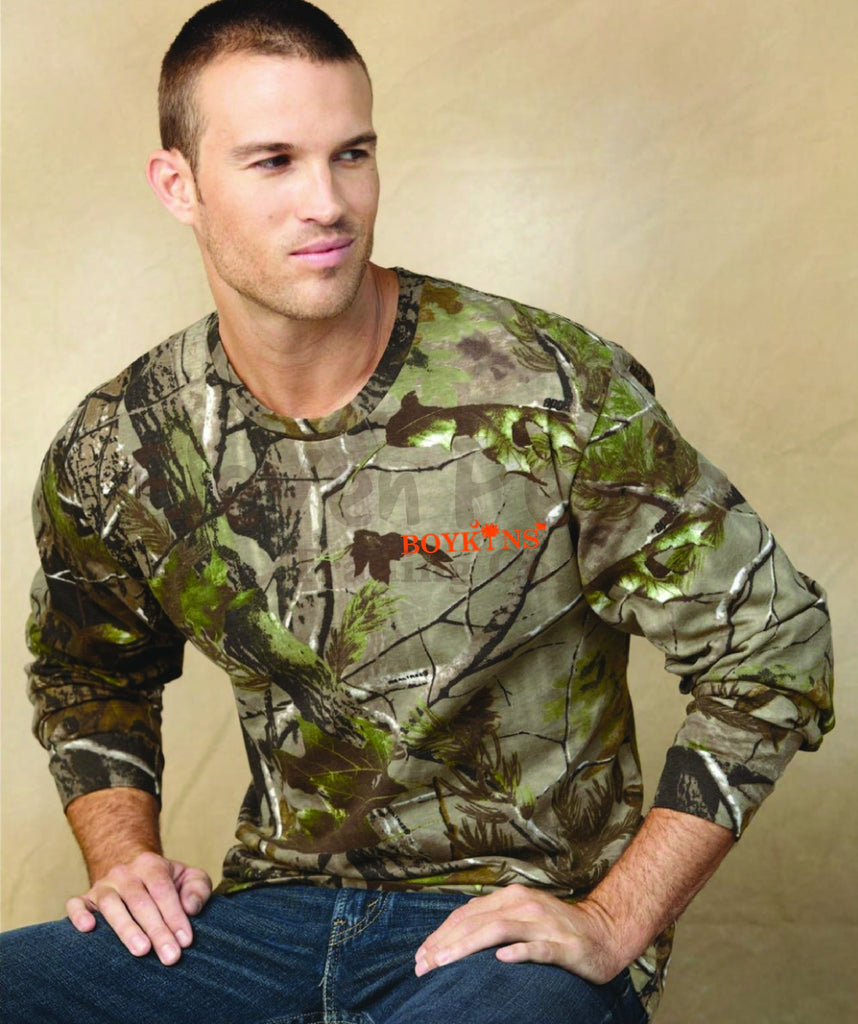 Camouflage Long Sleeve Tee w/ BOYKINS