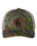 Richardson Camo/Mesh Trucker Cap w/BSS® Seal-Leather Patch