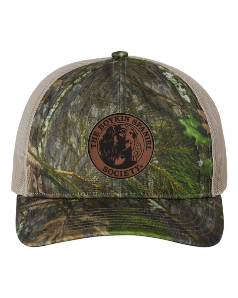Richardson Camo/Mesh Trucker Cap w/BSS® Seal-Leather Patch
