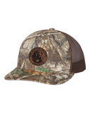 Richardson Camo/Mesh Trucker Cap w/BSS® Seal-Leather Patch