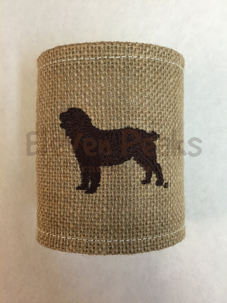 Burlap Can Cooler w/ BSS® Silhouette