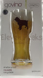 GoVino Beer Glass w/ Silhouette-Set of 2 Dishwasher Safe